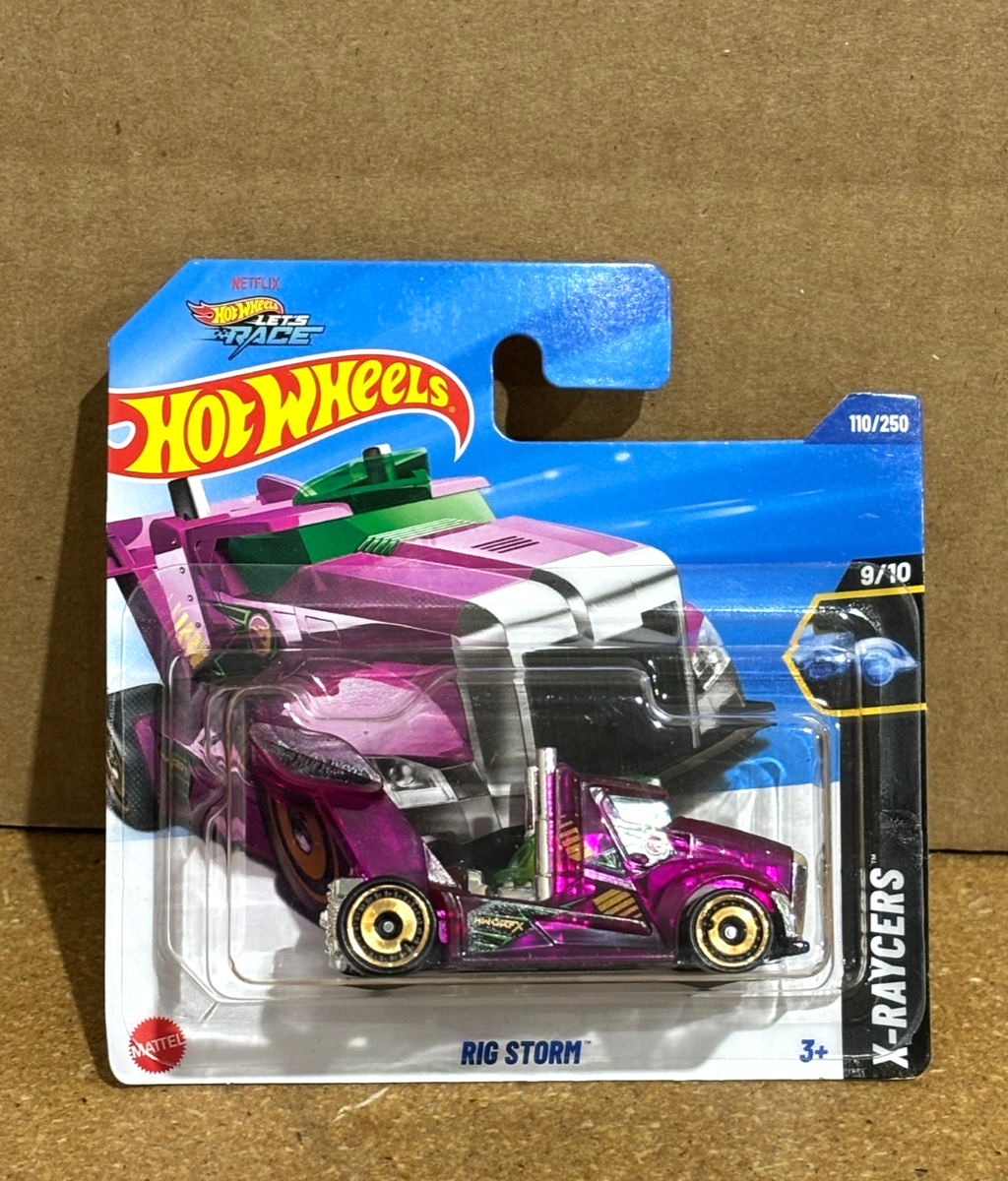 Hot Wheels Rig Storm X Raycers Super Treasure Hunt! Short Card | eBay