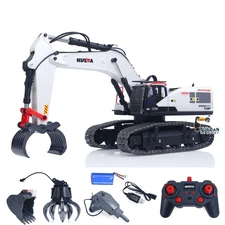 HUINA 1/14 RC Metal Excavator Model 1594 Radio Light Battery 28CH Sound