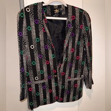 Vintage Oleg Cassini 100 Silk Blazer