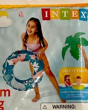 Intex Kids Inflatable Transparent Swim Ring - Sea Life On The Beach, 24 inch