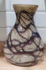 STUNNING,  LARGE STUDIO ART GLASS VASE. VERY HEAVY.  12" Tall