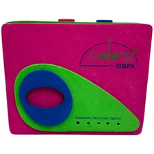Vintage GPX Colors Cassette Player Personal Stereo Rare For Parts Not Working