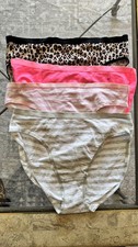 New Lot 4 Vintage Victoria Secret Cotton Signature Waistband Rio Brief Panties L