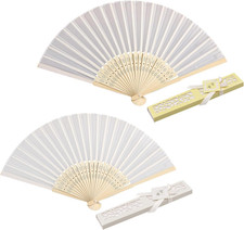 Ventagli Pieghevoli in Tessuto E Legno - Artigianato Cinese Tradizionale in Bamb