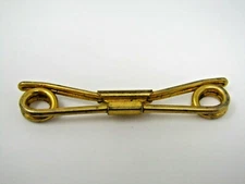 Vintage Collar Bar Gold Tone Shorter Stubby Design