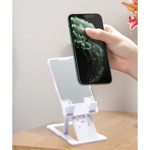 Supporto Per Telefono Ultra Sottile In Lega - Pieghevole, Regolabile, Portatile Per Cellulari E Tablet (Nero) - Foto 3