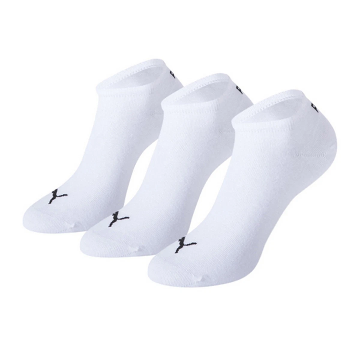 Puma Invisible Socks Unisex 3 Pack Trainer Shoe Liner White 880966