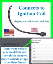 fits Kia Hyundai GMC Chevy GM Ignition Coil Connector Plug Pigtail Wires Harness