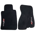 1993-2002 Camaro Z28 Logo Front Carpet Floor Mats Pair Left Right Ebony Black