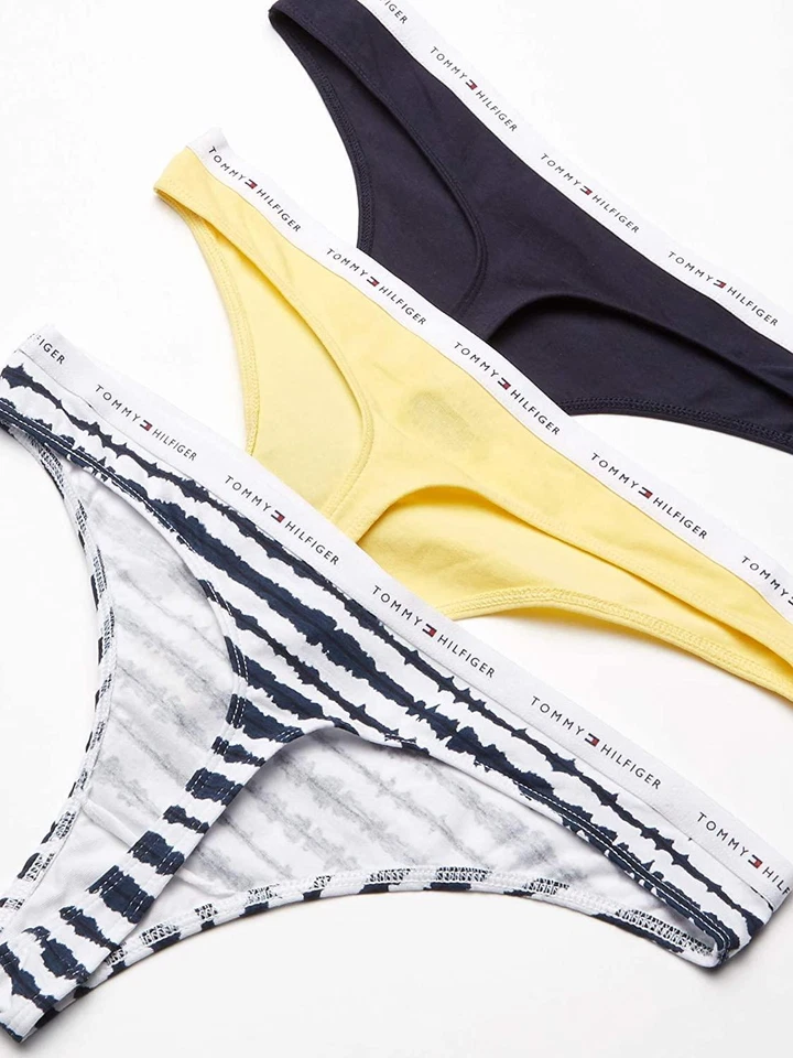 Tommy Hilfiger 282820 Tanga Clásica Algodón, Paquete de 3 Bragas Tanga, Talla Grande EE. UU. Foto 3 de 3