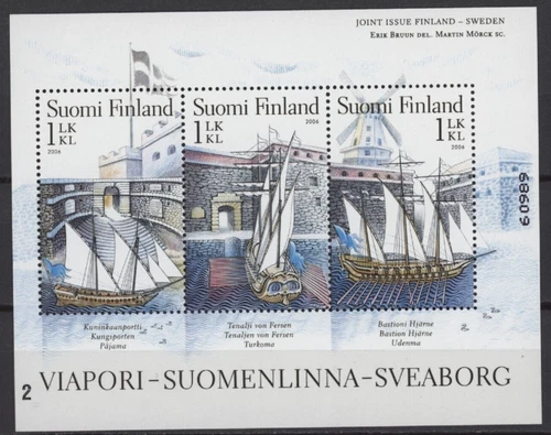 s46751 FINLAND MNH** 2006 Sveaborg castle S/S from booklet, joint isue Sweden