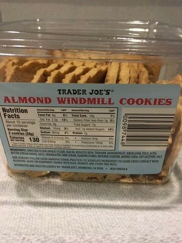 2 Trader Joe's Almond Windmill Cookies, Kosher, Almond Cookies - Picture 3 of 3