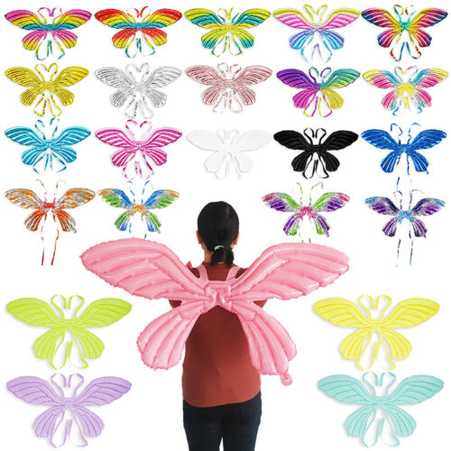 Colorful Angel Butterfly Wing Balloon Happy Birthday Children DIY Decoration - Zdjęcie 1 z 28