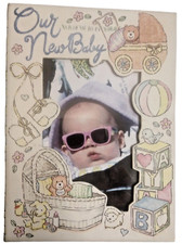 Our New Baby Photo Album - Holds 24 4x6 Single Photos