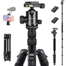 Tripod for Camera, 81" Camera Stand, 83 inches DSLR Tripods Black