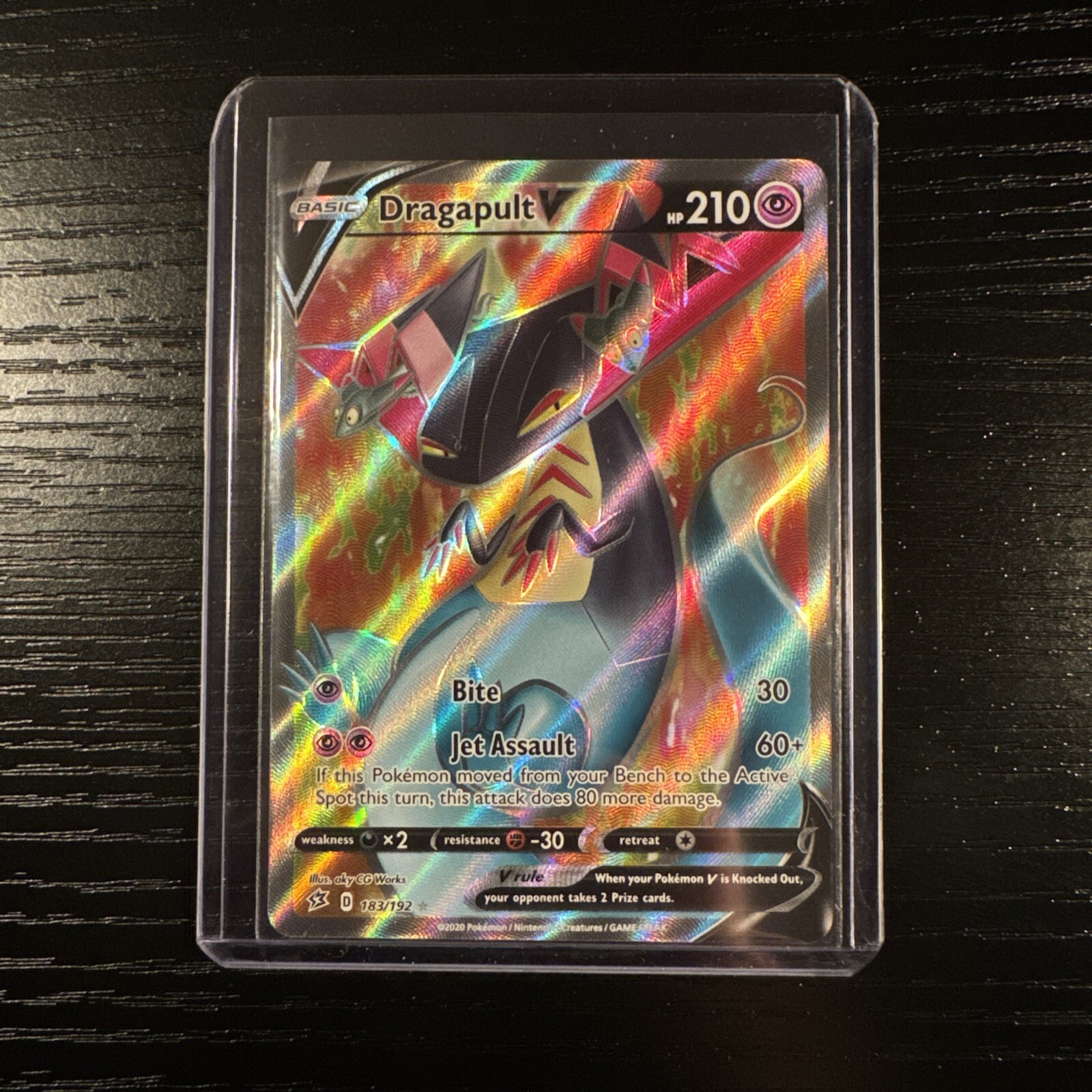 Dragapult V 183/192 Rebel Clash NM Full Art Ultra Rare Pokemon Card