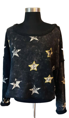 Vintage Havana Star Oversized Sweatshirt Black Siz
