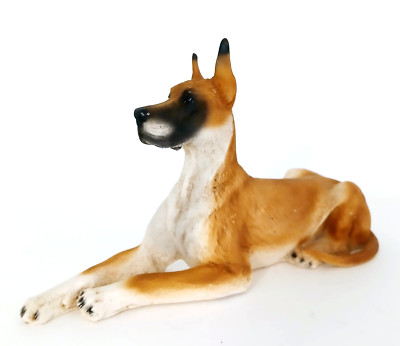 Vintage Great Dane 1988 Castagna Dog Figure Figurine Made in Italy 7''x 4'' Cute