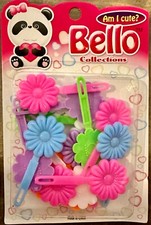 Mix of Pastel and Bright Colors in Large Daisy Hair Barrettes, Clips, Snaps