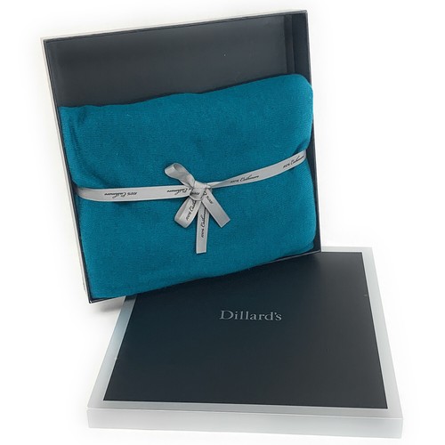 DILLARD's 100% CASHMERE Scarf TURQUOISE 