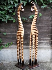 Wooden ZEBRAS with Mane Large 100 cm Medium 80 cm Small 60 cm  Brown Colour
