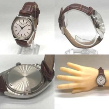 Piaget Hand Wound Watch 36mm Stainless Steel Leather Band Vintage Excellent Used