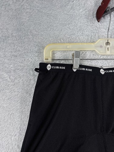Club Ride Cycling Shorts Adult Large Black Polyester Spandex Blend Chamois Liner - Picture 4 of 14