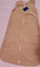 Brown Micro-Fleece Sleeping Sack Unisex Wearable Blanket 2-way zipper 12-18 mos