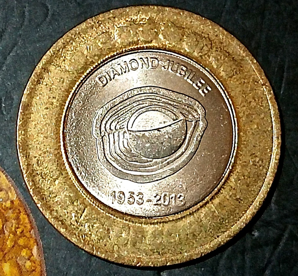 India Republic 2013-H 60 Years Of Coir Board Unc Coin Of Rs. 10 1953-2013. - Image 3 of 3