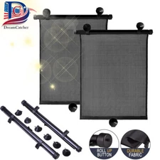 Retractable Car Auto Side Window Sun Shade Baby Shield Cover Roll Curtain Visor