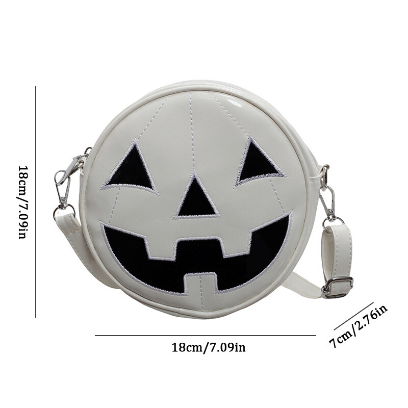 Halloween Pumpkin Graphic Individuality PU Shoulder Bags Fashion