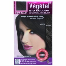Vegetal Bio Hair Colour - Soft Black  50g  Achieve Natural, Ammonia-Free Hair