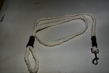 White macrame leash