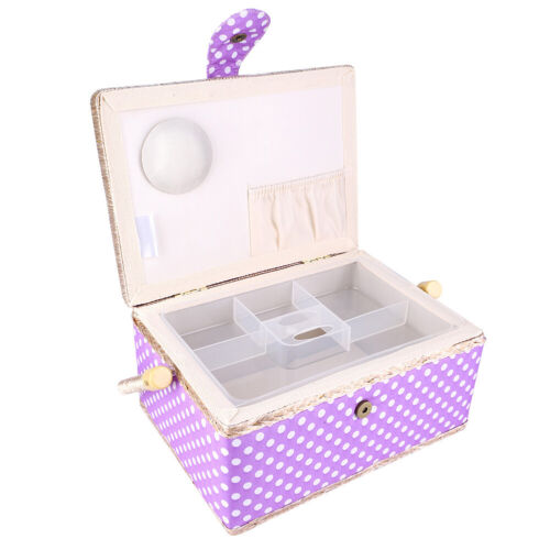 Sewing Basket Household Fabric Craft Thread Needle Storage Box Organizer Box ❉ - Picture 1 of 7