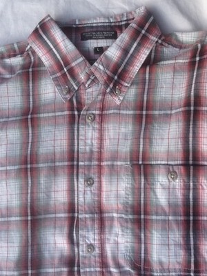 Canyon Guide Outfitters Man Shirt Sz L Red Black White Plaid Canyon Guide Outfitters Man Shirt Sz L Red Black White Plaid
