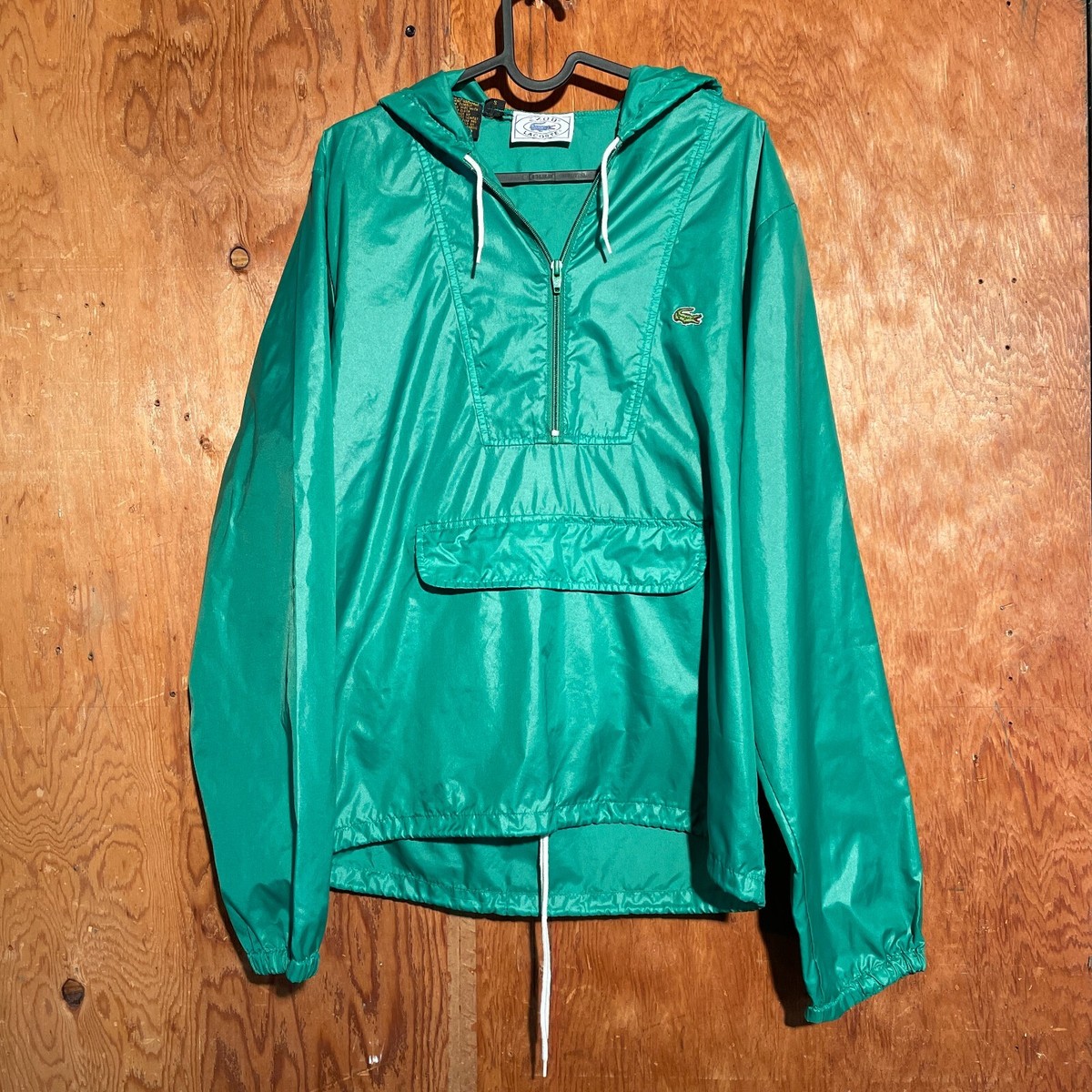 Vintage 80s Lacoste Windbreaker Jacket Small Anorak Izod 1/4 Zip 