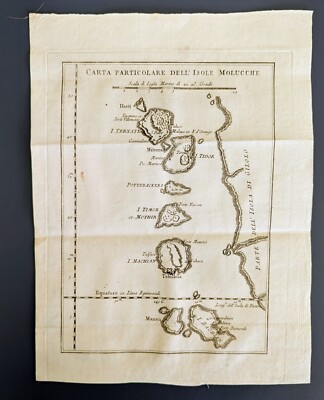 Carta Particolare Dell'Isole Molucche Molucca or Spice Islands Map Bellin 1760s
