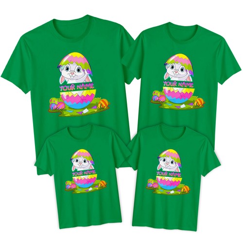 Personalised Family Bunny Happy Easter T-Shirts Tee Holiday Matching Outfit #ED - Picture 14 of 24