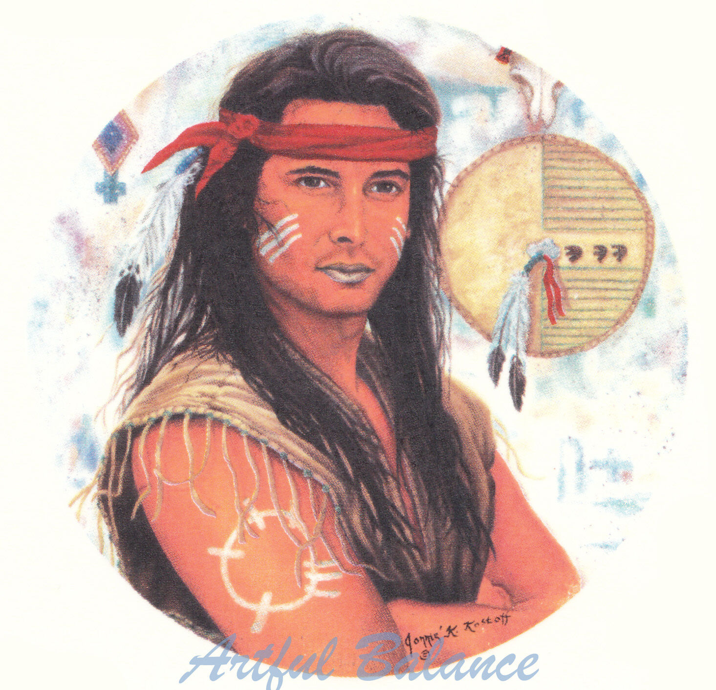 Ceramic Decals Native San Diego Mall American Indian Shield latest Brave with