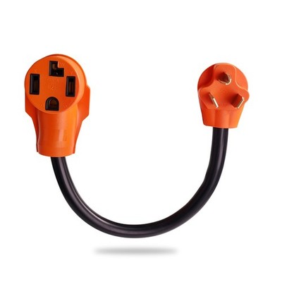 4 Prong to 3 Prong Receptacle RV Dryer Generator Power Cord Adapter Connector