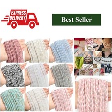 Natural Stone Beads Faceted Loose Spacer Beads for Jewelry Making 2-4mm