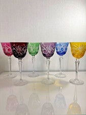 Superb ensemble 6 verre Roemer de couleur en cristal 21,5 cm