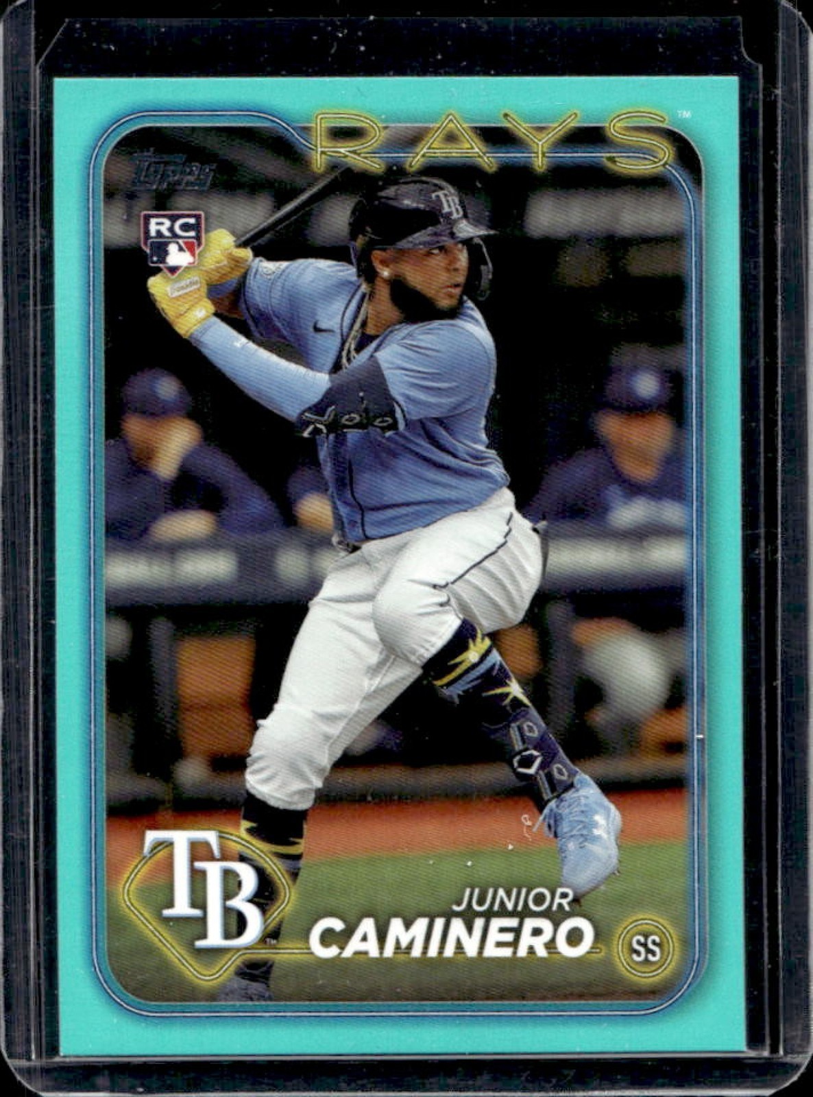 2024 Topps Junior Caminero RC Aqua Rookie #628 Rays