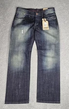 TOMMY HILFIGER Mens Rogar Bootcut Jeans Size 30x32 Dark Wash Denim NWT