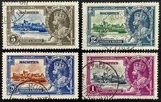 Mauritius 1935 George V Silver Jubilee Set of 4 Used Stamps