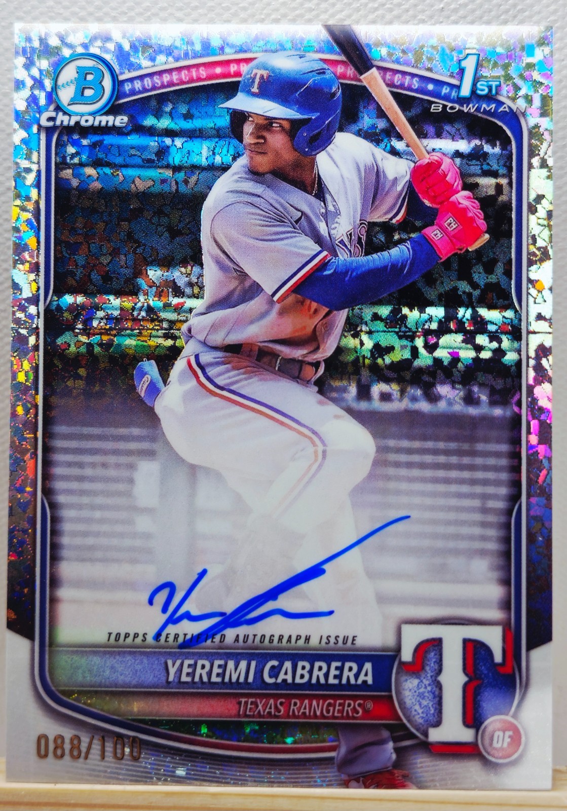 2025 Bowman Chrome Yeremi Cabrera 1st Auto /100 Mini-Diamond #CPA-YC
