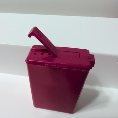 Tupperware VTG Travel Divided Salt & Pepper Shaker Red Mini Pocket Size