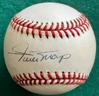 Willie Mays Autographed Baseball Giants Mets HOF W/COA and Case