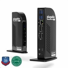Enchufable UD-3900C4 14 en 1 USB-C Quad HDMI Dock 100W PD