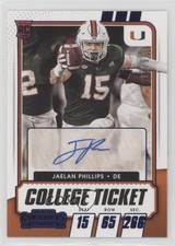 2021 Contenders Draft Picks Game Ticket Blue 14/99 Jaelan Phillips Auto 05ol